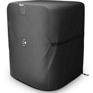 LIBZAKI Air Conditioner Cover Waterproof 600D Heavy Duty for Outside Units-Durable AC Cover Universal Sizes Square Fits up to 24 x 24 x 30inches-Black