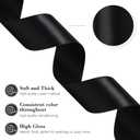 3 x Black Ribbon 1-1/2 Inch 50 Yards, Solid Satin Ribbon for Flower Bouquet, Crafts, Gift Wrapping, Bridal Invitations, Hair, Festival and Halloween Decorations