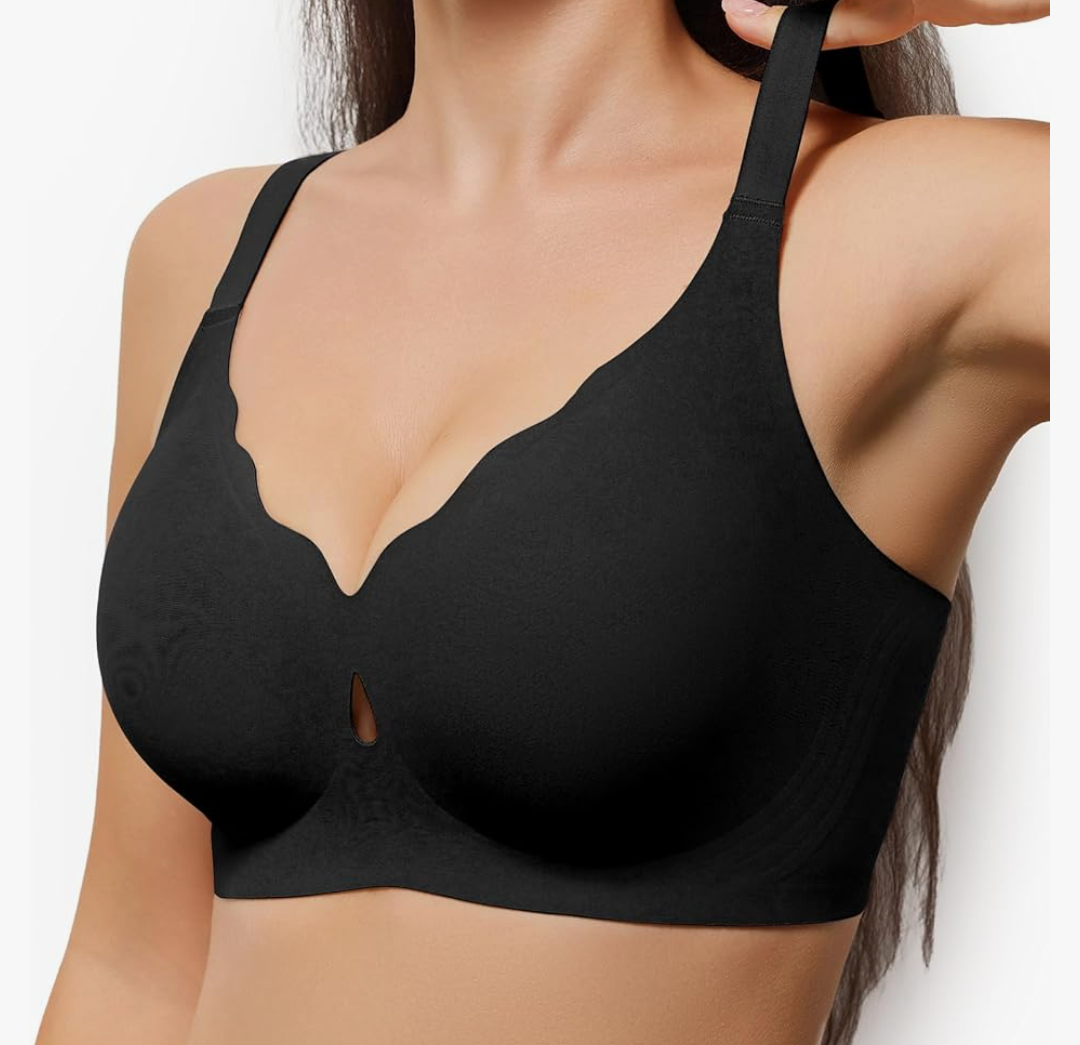 Women No Underwire Wave Bras Seamless Full Coverage Push Up Wireless Bra Supportive Bralettes Comfortable Lift Everyday Bras