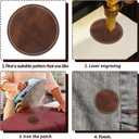 20 Pcs Leather Patches for Hats 2.4" x 2.4" Leather Hat Patches Brown Leatherette for Laser Engraving, Custom Fabric Repair and Sewing Laser Accessories for DIY Hats Backpacks