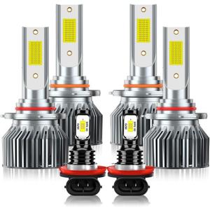 Fit For Honda Accord Sedan 2006-2012 Driving Light Bulbs Combo, 500% Enhanced Visibility With 12000RPM Turbo Fan, Direct Installation, 6-Pack Lighting Bundle