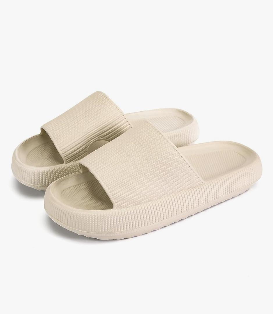 rosyclo Cloud Slippers for Women and Men, Pillow House Slippers Shower Shoes Indoor Slides Bathroom Sandals, Ultimate Comfort, Lightweight, Thick Sole, Non-Slip, Easy to Clean (Size 7.5)