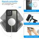 WIFORT Magnetic for iPhone 12 Pro Waterproof Case - [Certified Water Proof & Military Protection] with [Built-in Screen Protector], Full Body Shockproof Phone Case Cover for iPhone 12 Pro 6.1"