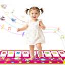 M SANMERSEN Floor Piano Mat, Toddler Toys Musical Mat, Keyboard Floor Play mat 39.5" Electronic Music Animal Touch Play Blanket Funny Xmas Gift Toy for 1 2 3 Year Old