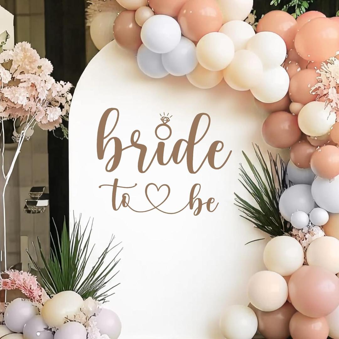 Bride to Be Sign Decal for Balloon Arch Backdrop - Bride to Be Decal Sticker Banner for Bridal Shower Engagement Bachelorette Party Decorations