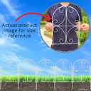 ShopLaLa Garden Fence (10 Panels) 12.5in(L) x 16.5in(H) Rustproof White Metal Decorative Curly Wire, Animal Barrier Fencing for Dogs, Flower Bed Edging Landscape Border Yard, Patio Outdoor Decor