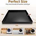 32 x 30 x 2 Inch Washing Machine Drain Pan with Drain Hole and Non-Slip Mat | Washing Machine Tray with dual drainage captures leaks and overflow, a Washer Drain Pan designed to protect floors