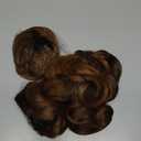 REECHO 20" 1-Pack 3/4 Full Head Curly Wave Clips in on Synthetic Hair Extensions HE008 Hairpieces for Women 5 Clips 4.5 Oz per Piece - Linen