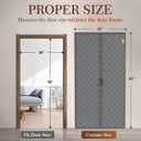 Yotache Magnetic Thermal Insulated Door Curtain Fits 28 x 78 inch Doors, Curtain Size 30" x 80" Weatherproof Oxford Material Doors Screen Covers Keep Cold Drafts Out, Gray