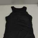 SUUKSESS Women Padded Cotton Ribbed Tank Tops 2025 High Neck Racerback Basic Tops (Medium, Black)