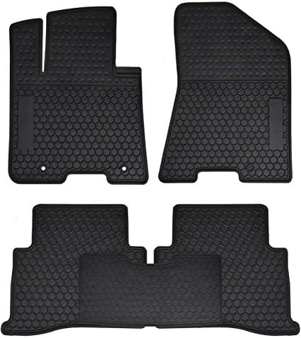 Megiteller Car Floor Mats Custom Fit for Kia Sportage 2022 2021 2020 2019 2018 2017/2019-2021 Hyundai Tucson Odorless Washable Heavy Rubber (All Weather) Floor Liners Black