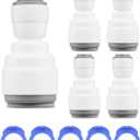 1/2" Tube OD x 1/4" Tube OD Fitting Fits for RO Water Filter System, Two Way Connector, Reducing Straight Union, 1/2 to 1/4 Push Connect Fittings, 5 Packs