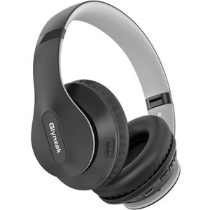 Wireless Bluetooth Headphones Over Ear 65H Playtime HiFi Stereo Headset with Microphone and 6EQ Modes Foldable Bluetooth V5.3 Headphones for Travel Smartphone Computer Laptop (Grey)