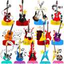 Music Guitar Honeycomb Centerpieces 13Pcs Guitar Birthday Party Table Centerpieces Rock Guitar Table Decorations Music Birthday Party Decoration for Music Instrument Baby Shower Supplies