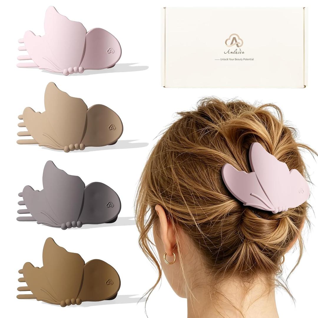 Large Flat Hair Clips for Thick Thin Hair, Flat Claw Clip for Women