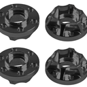 Vgoohobby Metal RC 12mm Wheel Hex Hub Extension Combiner Compatible with 1.9/2.2inch Wheel Rim Axial SCX10 Traxxas TRX4 D90 1/10 RC Crawler (6mm, Black)