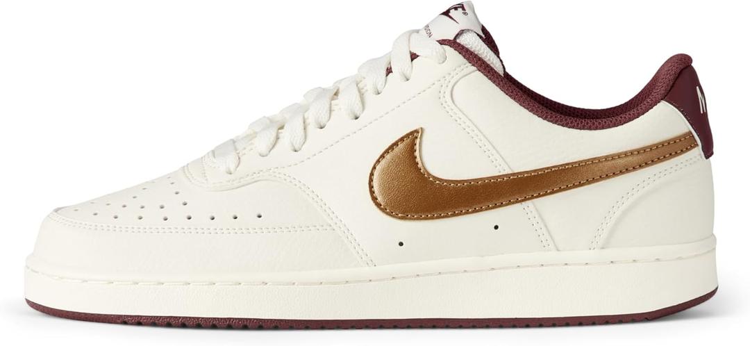 Nike Women's Court Vision Lo Shoes (9.5, Sail/Metallic Gold/Red Sepia)