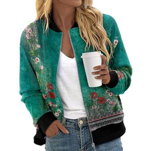 CRAZY GRID Women's Zip Up Jacket Casual Long Sleeve Sweatshirts Fall Coat Outerwear Windbreaker with Pockets S-XXL (M)
