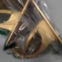 CIEMGNZOC 4PCS No Drill Curtain Rod Brackets, Gold Plastic, Self-Adhesive & Screw Mount, Holds Up To 20 Pounds, Suitable For Rods Up To 1.57 Inch Diameter