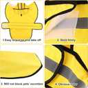 Dog Raincoat with Hood, Adjustable Dog Rain Jacket with Reflective Strip Yellow Waterproof Puppy Poncho for Small Medium Large Dogs (S)