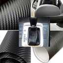 DIYAH 3D Black Carbon Fiber Film Twill Weave Vinyl Sheet Roll Wrap DIY Decals (48" X 60" / 4FT X 5FT)