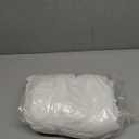 uxcell Stretch Ottoman Cover Rectangular Oversized Square Ottoman Slipcover with Elastic for Foot Stool Living Room Bedroom Fit Length 101-127cm / 40"-50", Large, White