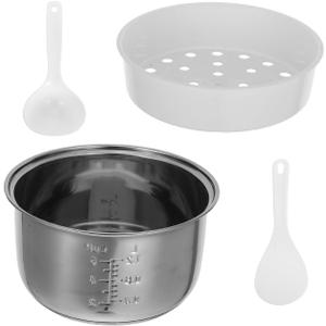 3L Stainless Steel Rice Cooker Inner Pot Replacement Compatible with Electric Cookers Easy to Clean for Even Heating and Cooking (21.00X21.00X11.00CM)