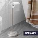 Toilet Paper Holder Stand, Brushed Nickel Toilet Paper Holder Free Standing, Post Pivoting Design & Stable Weighted Base SUS304 Stainless Steel for Bathroom(Mega Roll)