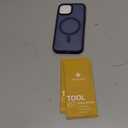 Miracase Magnetic for iPhone 15 Case (Compatible with MagSafe)with 2X Screen Protectors Military-Grade Protection, Anti-Fingerprint Translucent Matte Phone Cover for iPhone 15 6.1 inch, Dark Blue