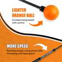 Orange Whip Lightspeed Golf Swing Trainer Aid Patented & Made in USA- Speed Stick Improves Speed, Distance and Accuracy (45"), 43inchi