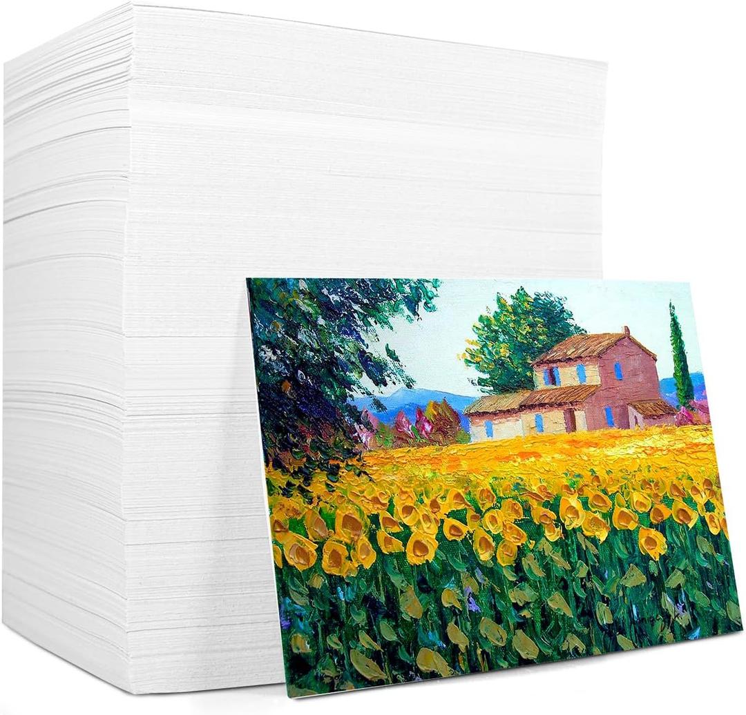TOUNALKER 500 Pcs Watercolor Paper Bulk, White Cold Press Paper 300 GSM Watercolor Paper Pad Sketch Art Painting Paper for Kids Watercolorist Academy Students Beginning Drawing
