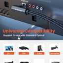 VANAUX 90 Degree Optical Audio Cable Swivel 360 Degree Free-Rotating Digital Toslink S/PDIF Audio Cable for Home Theater,Sound Bar,TV,Xbox,PlayStation - Black (5ft/1.5m)