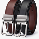 BULLIANT Men's Belt,Reversible Belt Adjustable For Gift Men 1.25”-Cut For Fit-2 Sides in 1 Belt(Not 2)