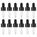 PATIKIL Glass Eye Dropper Caps, 12 Pcs Anodized Aluminum Glass Dropper Closure Top for 5ml(1/6oz) Essential Oils Bottle, Perfume, Lab Experiments, Black