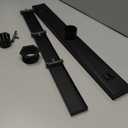 Linear Shower Drain Matte Black Floor Drain for Bathroom Kitchen, 24x3in Size, 2.25in Diameter Drain