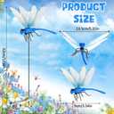 Yalikop 20 Pack 3D Dragonfly Garden Stakes Decor, 4 Color Outdoor Yard Ornaments, Waterproof Plastic Dragonfly Decorations for Garden, Lawn, Flower Pots & Patio, Adds Color and Helps Deter Birds