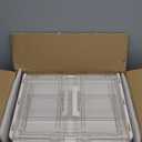 Clear Storage Bins with Lids,4 Tier Plastic Bins with Wheels,Stackable Storage Bin,Closet Organizers Box for Bedroom,Living Room,Toy,23 QT Folding Box with Magnetic door (White)