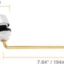 Hibbent Universal Metal Front Mount Toilet Handle Replacement Kit, Brass Toilet Flush Tank Lever with Stainless Steel Flapper Chains for Most Toilets, Chrome
