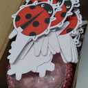 Vesici 200 Counts Cupcake Liners and 200 Counts Cupcake Toppers Round Baking Cups Greaseproof Muffin Liners for Christmas Holiday Birthday Theme Party Supplies(Ladybug)