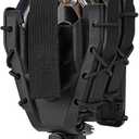 Double Hangcuff Case I Double Magazine & Hangcuff Pouch, Cuff Holster I Mags and Cuff Combo Holder, for Chained/Hinged | 9mm/Glock, fit Duty Belt/Tactical MOLLE Vest