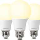 DEGNJU A19 LED Light Bulbs, 60 Watt Equivalent LED Bulbs, Soft White 2700K, 800 Lumens, E26 Standard Base, Non-Dimmable, 8W Warm White LED Bulbs for Bedroom Living Room, 3 Pack