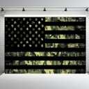 BELECO 7x5ft Fabric American Flag with Camouflage Backdrop Army Soldier Military Camo Backdrop Patriotic Welcome Soldier Army Party Decorations Kids Adults Birthday Shooting Photo Studio Props