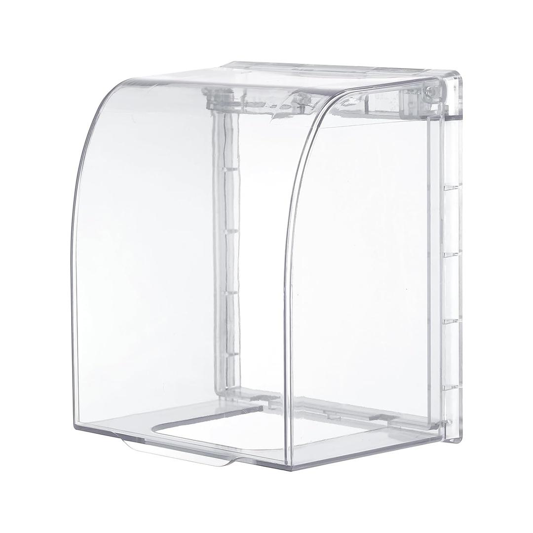 PATIKIL Outlet Cover Box, 4.41 x 3.94 x 2.8 Inch Transparent Plastic Outdoor Outlet Cover Electrical Plug Protector Waterproof for 86 Type Switches, Transparent