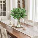 Fake Real-Touch Eucalyptus in Glass Vase with Faux Water  Realistic Faux Greenery Decor, 15.7" Tall, Artificial Eucalyptus Arrangement for Home, Farmhouse, Kitchen, Bathroom, Office