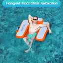 CALOBANA Inflatable Floating Chair, Heavy Duty Pool Floats Adult Lounger with Cup Holder, Large Water Floaties for Lake, Ocean, River, Swimming Pool, Party