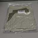 Womens Low Rise Wide Leg Striped Pants Jeans Boho Striped Drawstring Patchwork Denim Pants Trendy 2025 (Green, M)