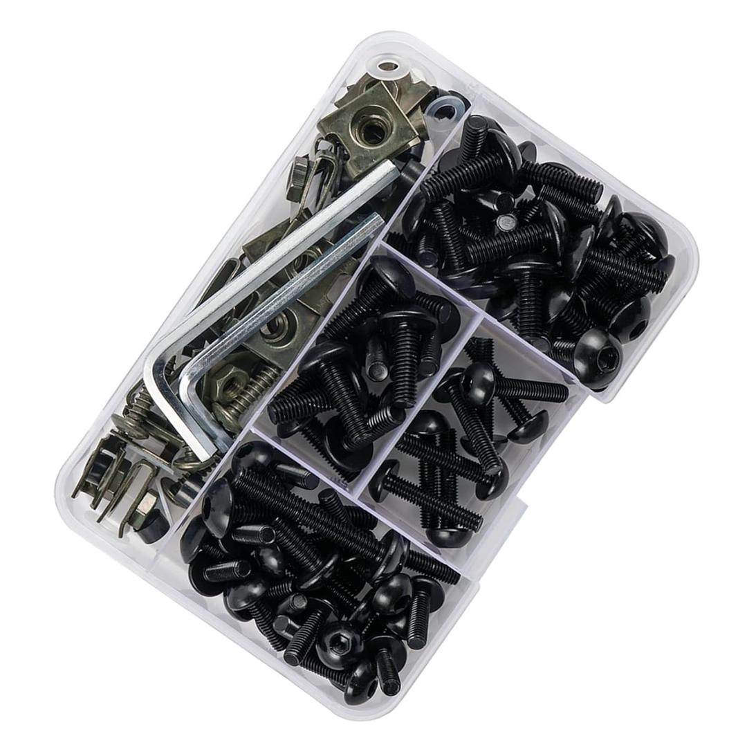 155 Pieces Motorcycle Fairing Screws Screws Nut Kit Compatible with Ducati 848 for Scrambler for Diavel for Monster 821 796 696 for Multistrada 1200 for Panigale V4 Screws Nuts