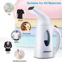 URPOWER Steamer for Clothes Steamer, Portable Handheld Garment Fabric Steamer Fast Heat-up Powerful Clothes Steamer with High Capacity for Home and Travel - Not for Abroad