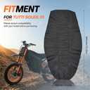 Electric Dirt Bike Seat Cover for Tutti Soleil 01,Black Stripe Non-Slip Motorcycle Cushion Cover for Tuttio Soleil 01-Black