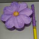 Aoriher Daisy Flower Piata Set with Blindfold and Bat Purple Flower Piata Daisy Party Game for Birthday Baby Shower Gender Reveal Wedding Floral Mother's Day Princess Party Supplies Decorations